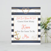 Nautisch Vrijgezellenfeest raad eens hoeveel kusse (Staand voorkant)