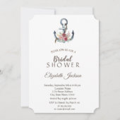 Nautisch Vrijgezellenfeest waterverf-ankervloeren Kaart (Voorkant)