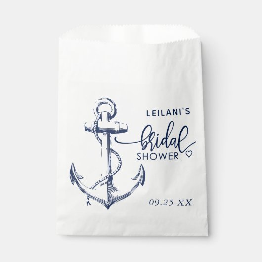 Nautisch Vrijgezellenfeest wit anker Bedankzakje (Voorkant)