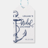 Nautisch Vrijgezellenfeest wit anker Cadeaulabel (Voorkant)