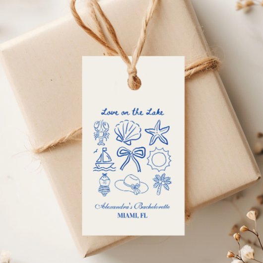 Nautisch vrijgezellenweekend cadeaulabel