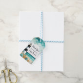 Nautisch vuurtoren Baby shower Cadeaulabel (Met Touw)