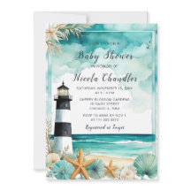 Nautisch vuurtoren Baby shower