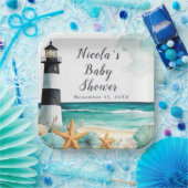 Nautisch vuurtoren Baby shower Papieren Bordje (Feest)
