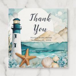 Nautisch vuurtoren Vrijgezellenfeest Bedankjes Labels