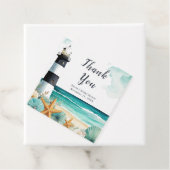 Nautisch vuurtoren Vrijgezellenfeest Bedankjes Labels (In situ)