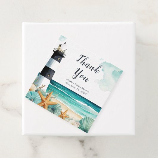 Nautisch vuurtoren Vrijgezellenfeest Bedankjes Labels (In situ)