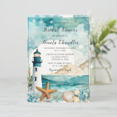 Nautisch vuurtoren Vrijgezellenfeest Kaart (Staand voorkant)