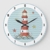 Nautisch Vuurtoren & Zeester ID1249 Grote Klok (Voorkant)