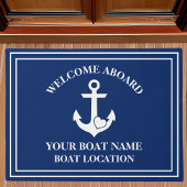 Nautisch welkom aan boord van hart anker boot bewo deurmat
