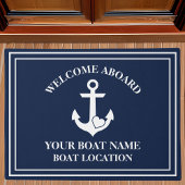 Nautisch welkom aan boord van hart anker boot bewo deurmat