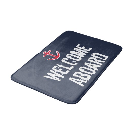 Nautisch Welkom Aboard Bath Mat Rug (Gekanteld)
