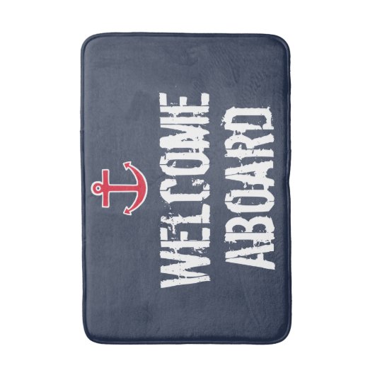 Nautisch Welkom Aboard Bath Mat Rug (Voorkant Verticaal)