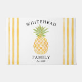 Nautisch welkom familienaam anker wit deurmat (Voorkant)