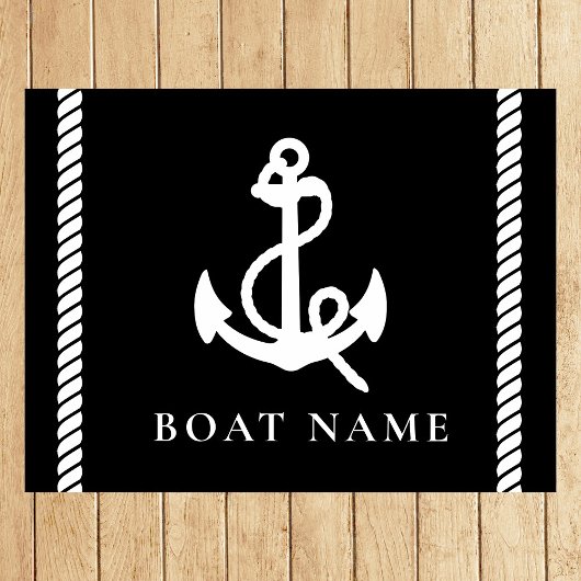 Nautisch Welkomstbord Naam Anchor Doormat Deurmat