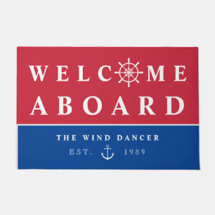 Nautisch welkomstbord naambord toevoegen deurmat