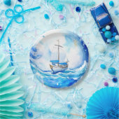 Nautisch welkomstfeest: Boy Baby shower Papieren Bordje (Feest)