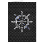 Nautisch wiel op koolstofvezeldecor (Voorkant)