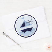 Nautisch/William/Sailboat/Stickers/Cupcake Topper Ronde Sticker (Envelop)