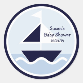 Nautisch/William/Sailboat/Stickers/Cupcake Topper Ronde Sticker