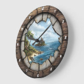 Nautisch Window Island Ontsnapping Rustieke Kust Grote Klok (Hoek)