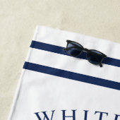 Nautisch wit aangepaste familie anker strandlaken (In situ)