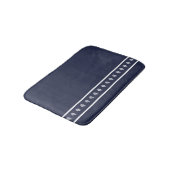 Nautisch Wit op Navy Angelfish Kust Badmat (Gekanteld)