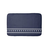 Nautisch Wit op Navy Angelfish Kust Badmat (Voorkant)