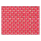 Nautisch wit w / Blauw touw Accent Ankers op Rood Tafelkleed (Voorkant (Horizontaal))