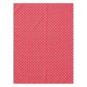 Nautisch wit w / Blauw touw Accent Ankers op Rood Tafelkleed (Voorkant)
