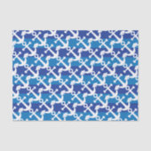 Nautisch | Witte Anchors | Blauwe strepen Tissuepapier (Voorkant)