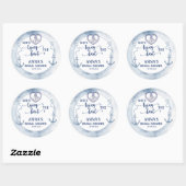 Nautisch Ze Knoopte de Knoop Bruidsfeest Elegant Ronde Sticker (Vel)