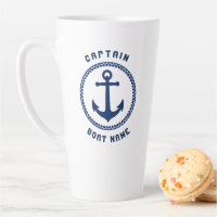 Nautisch Zee Anchor Captain & Boat of Naam 2 zijdi