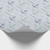 Nautisch Zee Anker Cadeaupapier (Hoek)