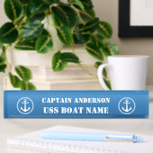 Nautisch Zee Anker Captain and Boat Naambordje