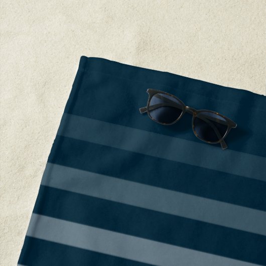 Nautisch Zee Anker Jouw naam of Boat Deep Aqua Strandlaken (In situ)