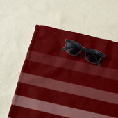 Nautisch Zee Anker Jouw naam of Boat Deep Red Strandlaken (In situ)