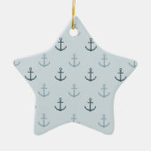 Nautisch Zee Ankers Keramisch Ornament (Voorkant)