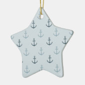 Nautisch Zee Ankers Keramisch Ornament (Links)