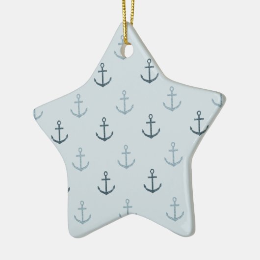 Nautisch Zee Ankers Keramisch Ornament (Links)