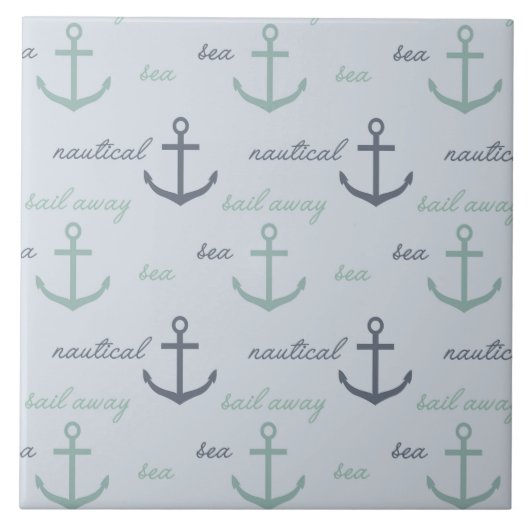 Nautisch Zee Ankers Tegeltje (Voorkant)