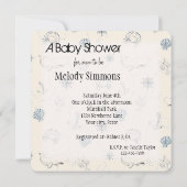 Nautisch Zee Baby shower Kaart (Achterkant)