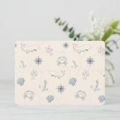 Nautisch Zee Baby shower Kaart (Staand voorkant)