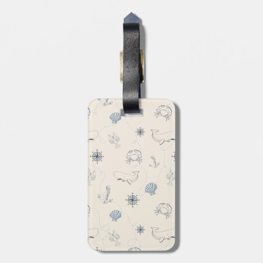 Nautisch Zee Bagagelabel (Achterkant verticaal)