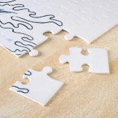 nautisch Zee blauw anker Legpuzzel (Zijkant)