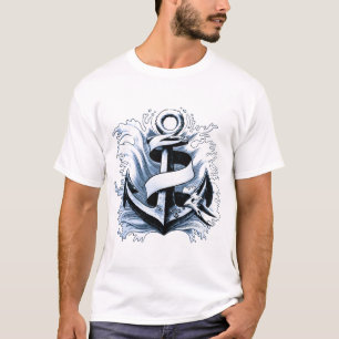 nautisch Zee blauw anker T-shirt