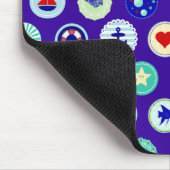 Nautisch Zee Blue Sailor Pattern Muismat (Hoek)