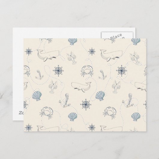 Nautisch Zee Briefkaart (Voorkant / Achterkant)
