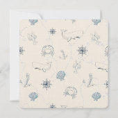 Nautisch Zee bruiloft Kaart (Achterkant)