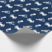 Nautisch Zee Dierenpatroonkreeft Cadeaupapier (Hoek)